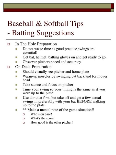 PPT - Baseball & Softball Tips - Defense PowerPoint Presentation - ID:5332499