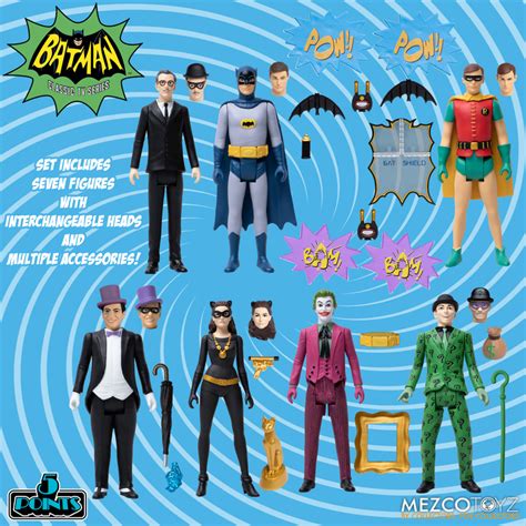 5 Points Batman (1966): Deluxe Boxed Set | Mezco Toyz