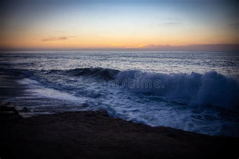 Waves Crashing During Sunset Stock Image - Image of peaceful, 2016: ...