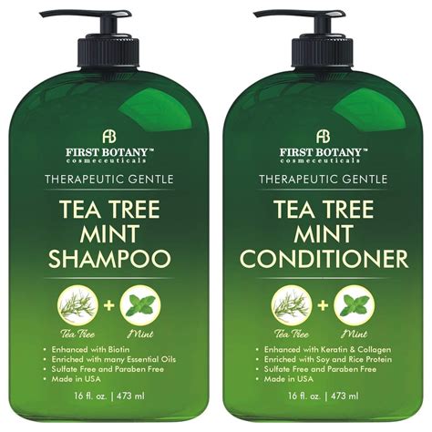 Tea Tree Mint Shampoo and Conditioner - This set contains Pure Tea Tre ...