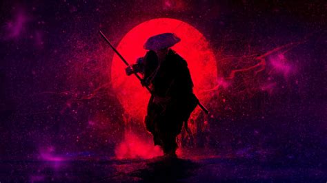 Anime Desktop Purple Samurai | Wide Wallpapers