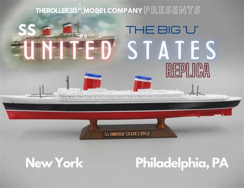 SS United States Model by THEROLLER3D 1 Foot in Length with Stand - Walmart.com