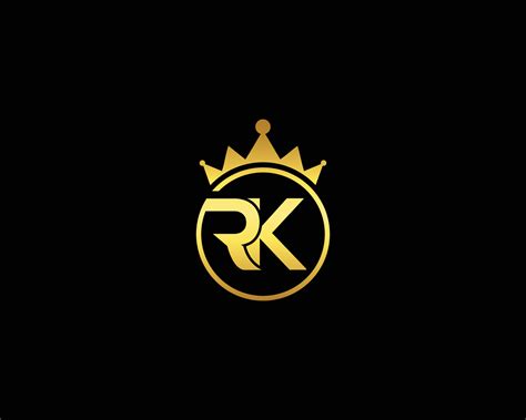 Diseño de logotipo rk estilo de emblema de monograma con icono de ...