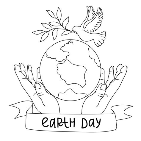 Happy Earth Day. Light male hands hold the globe, the earth, a growing branch. The concept of ...