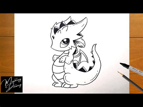 How To Draw A Cartoon Baby Dragon