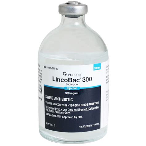 LincoBac 300 (Lincomycin) Injection, Swine Antibiotic, 100mL | On Sale | EntirelyPets Rx