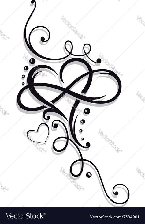 Heart and infinity Tattoo for Valentines Day. Download a Free Preview ...