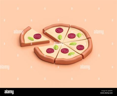 3D Pizza. 3D render Stock Photo - Alamy