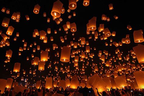 Floating Lanterns Photograph by Vichaya - Pixels