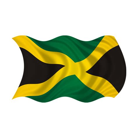 Jamaica Waving Flag Decal Jamaican Reggae Car Vinyl Sticker (RH) - Rotten Remains