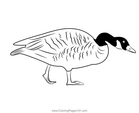 Wild Goose Coloring Page for Kids - Free Swans and Geese Printable ...