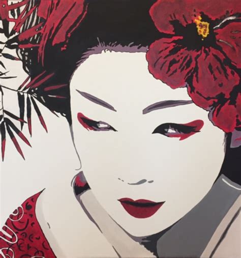 GEISHA Modern Picture Hand Painted Pop Art Style Paintings - Etsy Canada