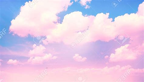 Blue Sky Background With Pink Clouds Stock Photo, Picture And ... | Blue sky background, Pink ...