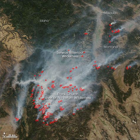 Fires in Montana and Idaho