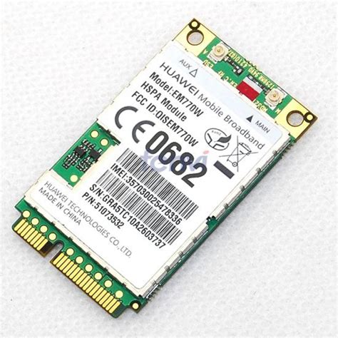 Unlocked HUAWEI EM770W MINI PCI E Wireless 3G WWAN Card 7.2Mbps HSDPA Module GPRS(2G) EDGE UMTS ...