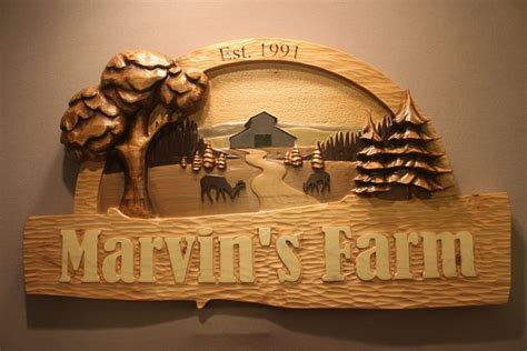 Carved Farm signs by lazy River Studio - Handmade wood signs, farm signs, home signs, deer signs ...