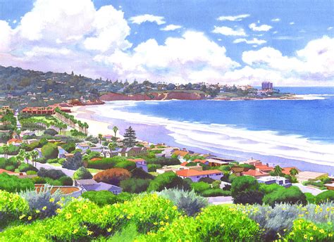 La Jolla California Painting by Mary Helmreich