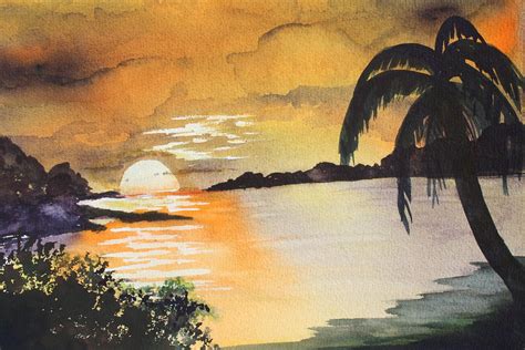 Island Sunset Painting by Ileana Carreno - Fine Art America