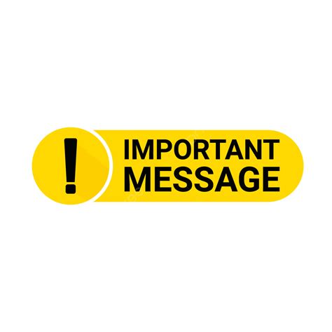 Yellow Important Message Popup, Important Message, Message Popup ...