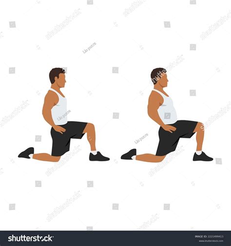 25 Half Kneeling Stretch Images, Stock Photos & Vectors | Shutterstock