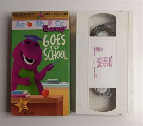 BARNEY - BARNEY Goes to School VHS 1990 Black Tape **Buy 2 Get 1 Free ...