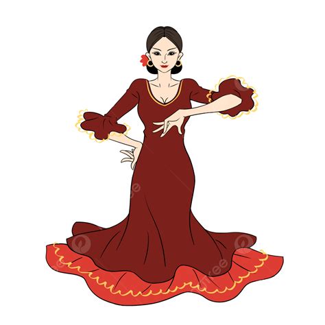 Flamenco Dancer Clipart PNG Images, Flamenco Dancers Spain, Dancer, Spain, Flamenco Dancer PNG ...