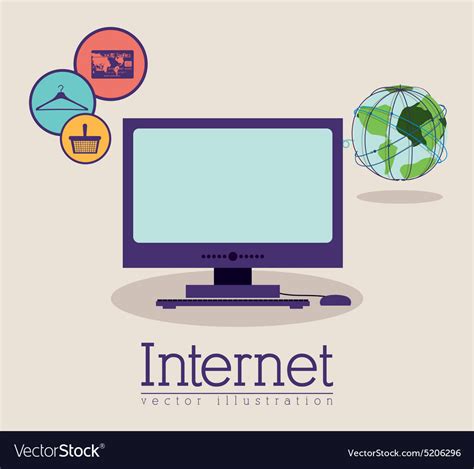 Internet icon design Royalty Free Vector Image