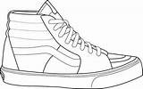 Vans Shoe Drawings Sketch Coloring Page sketch template