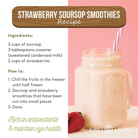 Strawberry Soursop Smoothies | Soursop smoothie recipe, Smoothie ...