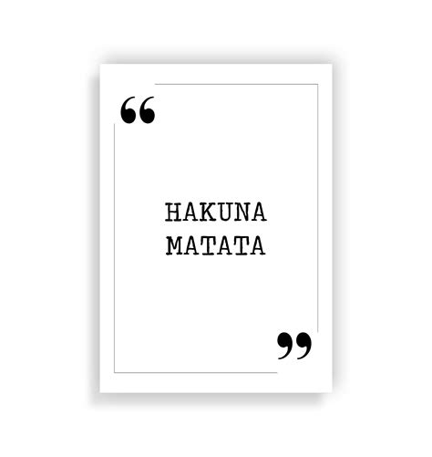 Hakuna matata Definition poster prints gift typography | Etsy