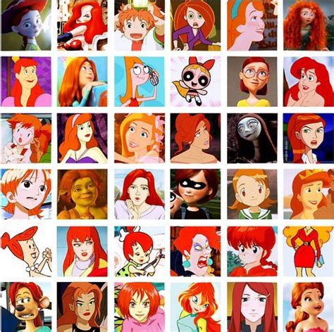 Girl Cartoon Characters With Red Hair