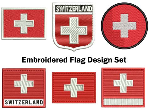 Flag Design Pack: Switzerland for Machine Embroidery | Etsy