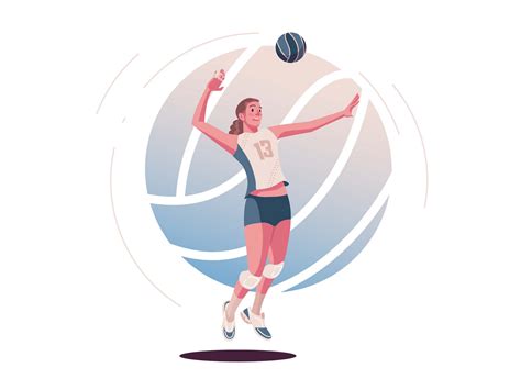 Free Volleyball Vector Illustration (AI)