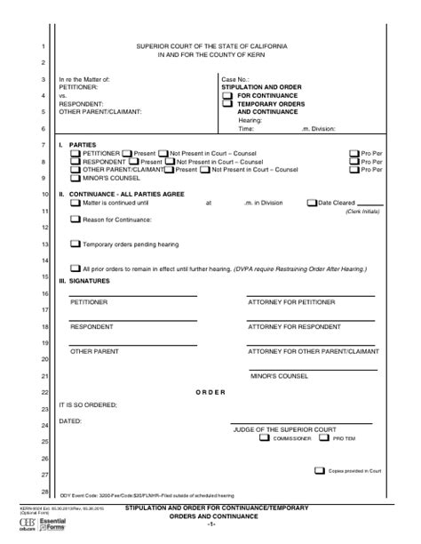 Form KERN-0024 - Fill Out, Sign Online and Download Printable PDF, County of Kern, California ...