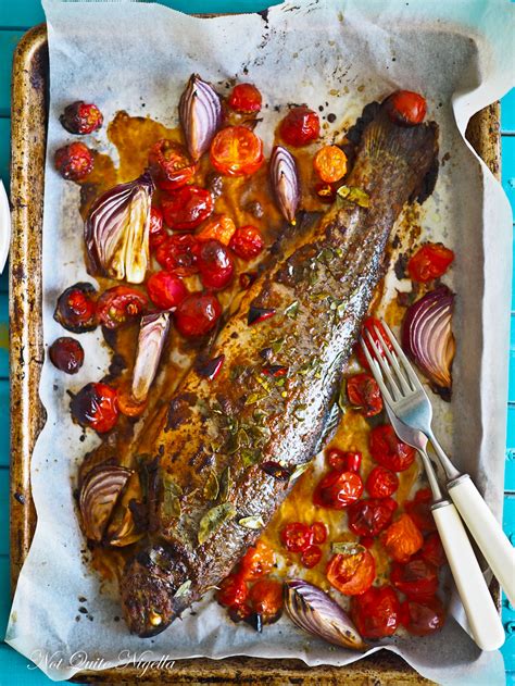 Whole Baked Rainbow Trout Tom Yum recipe @ Not Quite Nigella