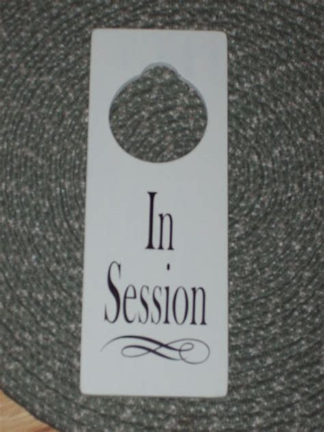 In Session Sign Hanger Wood Vinyl Sign Hanging Door Knob - Etsy