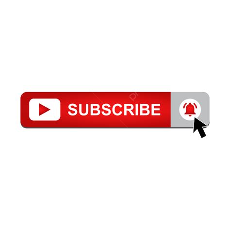 Subscribe Button Youtube With Bell Icon Hd Vector, Subscribe Button, Youtube Subscribe Button ...