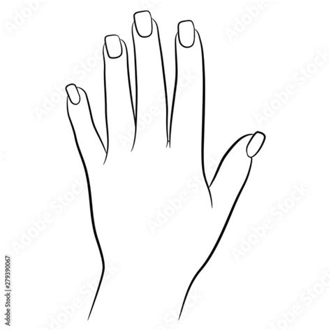 Printable Hand Template With Nails - Printable Templates Free