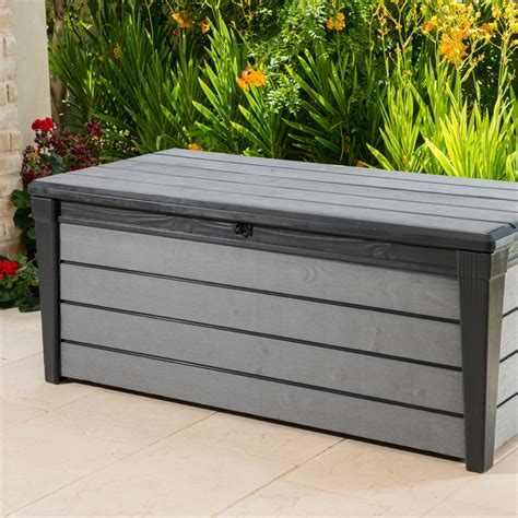 Keter 455L Brushwood Outdoor Storage Box | Bunnings Warehouse