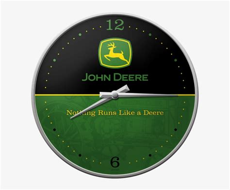 Nostalgic Art Wall Clock John Deere Logo - Deere & Company Logo Transparent PNG - 600x600 - Free ...