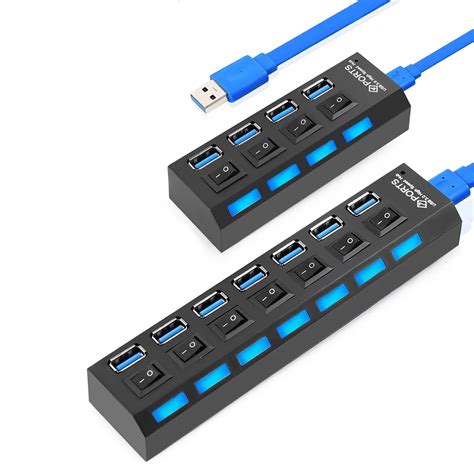 EASYIDEA USB HUB 3.0 4/7 Ports Micro USB 3.0 HUB Splitter With Power ...