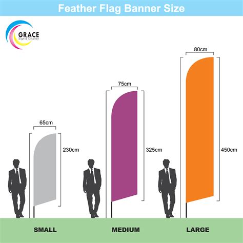 Flag Sign Feather Banner S/M/L Size with full colour print | Grace Sign