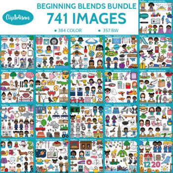 Beginning Blends Clip Art Bundle by ClipArtisan | TpT