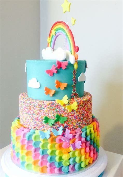 Trolls | 7th birthday cakes, Little girl birthday cakes, Rainbow dash cake