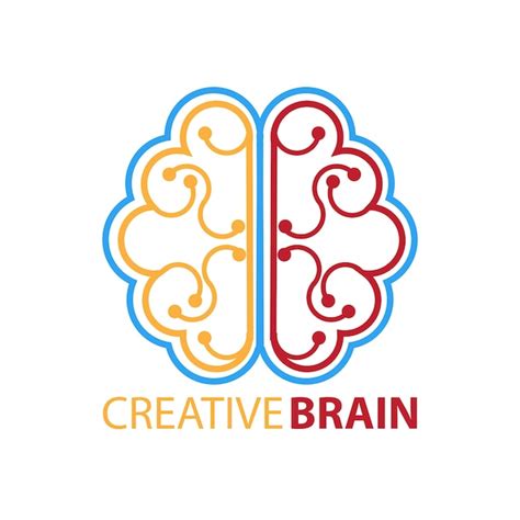 Creative brain logo | Premium Vector