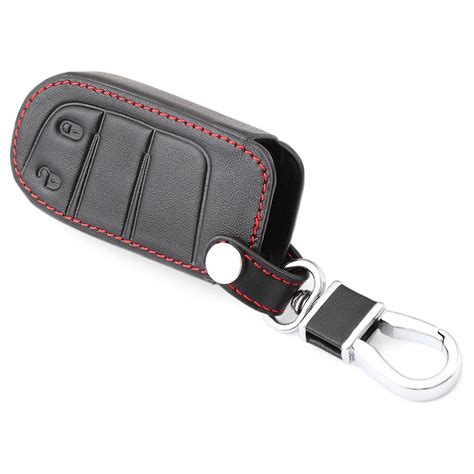 Leather Car Key Fob Case Shell Skin Protected Cover For Jeep Wrangler ...