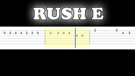 RUSH E - Sheet Music Boss (Easy Guitar Tabs Tutorial) - YouTube