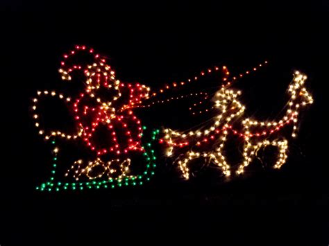 Santa's Sleigh Christmas Lights Picture | Free Photograph | Photos Public Domain