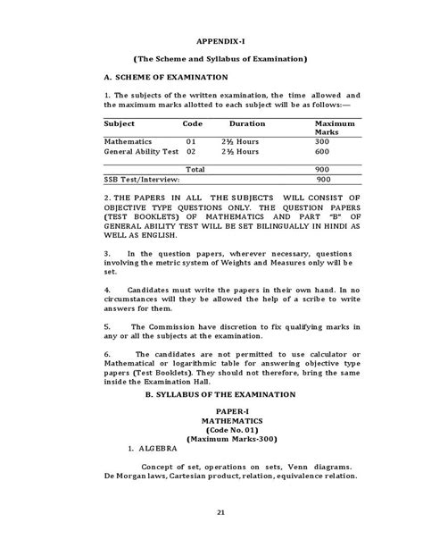 UPSC NDA (1) 2023 Syllabus