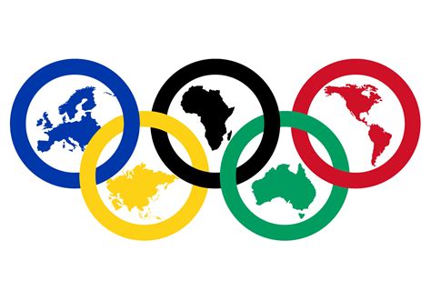 2024 Olympic Rings With Continents Meaning Illustration PNG